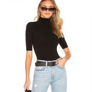 Commando Ballet Short Sleeve Turtleneck Bodysuit